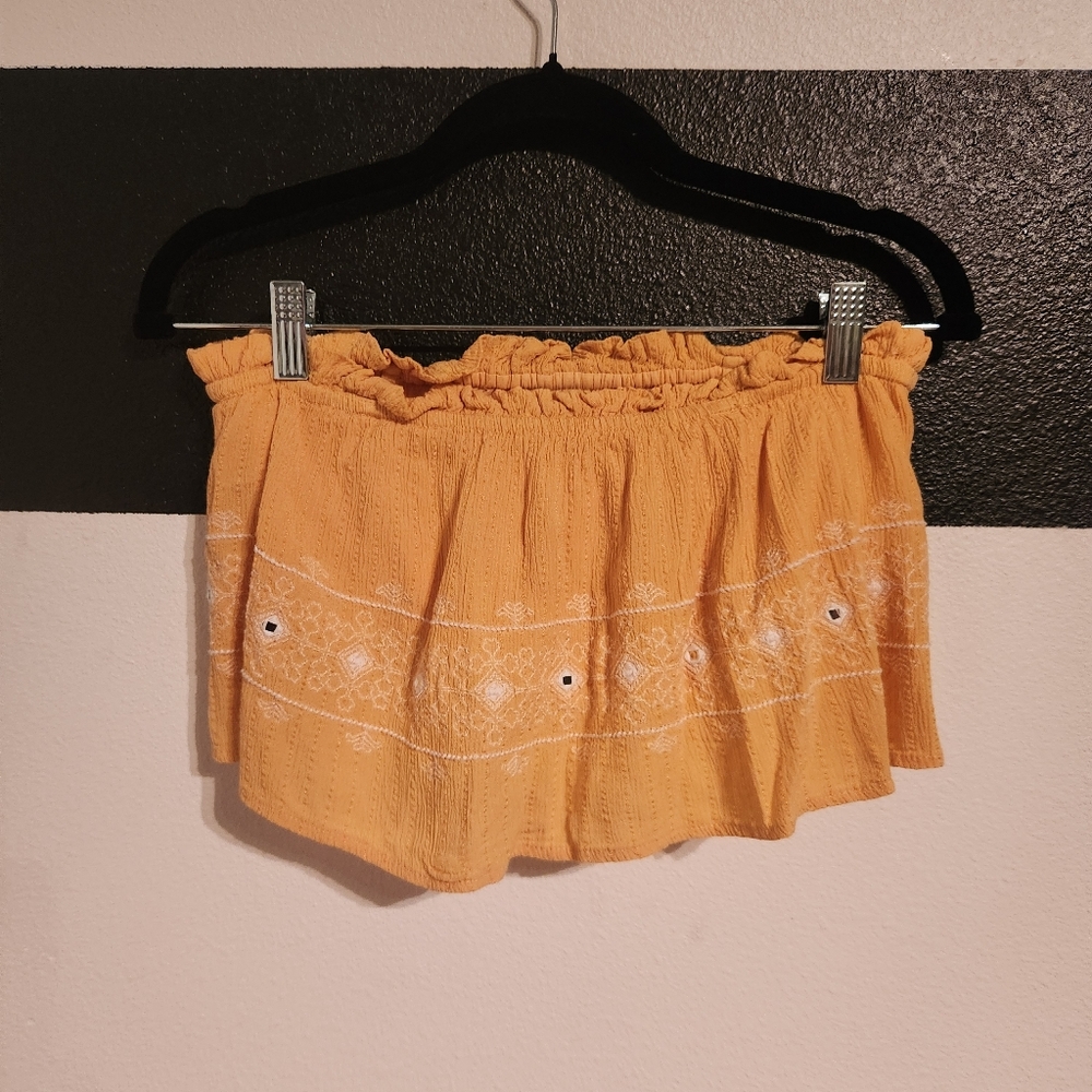 American Eagle Outfitters Yellow Crop Top Size Small